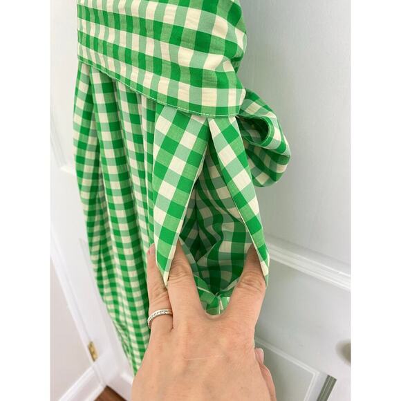 Maison Me Maisonette Frances Smocked Midi Dress Mint Green Gingham Tuckernuck - Picture 8 of 9